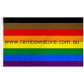 People Of Colour Rainbow Flag Deluxe Polyester 3 feet by 5 feet POC Pride