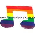 Music Note Rainbow Sticker Static Cling Gay Lesbian Pride 11cm x 7cm 4.3 inch x 2.7 inch