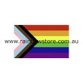Progress Pride Flag Adhesive Sticker 7.6cm x 5cm 3 inch x 2 inch