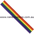 Rainbow Grosgrain Large Ribbon Both Sides 2.4 cm by 10 metres Gay Lesbian Pride