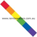 Rainbow Adhesive Sticker 1.9cm x 9.5cm Gay Lesbian Pride 