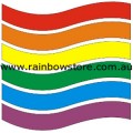 Rainbow Waves Adhesive Sticker Gay Lesbian Pride 7.5cm x 7.5cm 3 inch x 3 inch