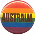 Rainbow Australia Badge Button 3cm 1.1 inch Diameter Lesbian Gay Pride