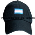 Transgender Flag Black Baseball Cap Hat Tran Pride