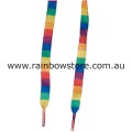 Rainbow Bar Shoelaces 112cm 44 inch Gay Lesbian Pride