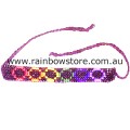 Rainbow Circles Glass Beads Friendship Bracelet Lesbian Gay Pride