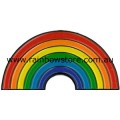 Rainbow Arch Black Border Lapel Badge Pin Gay Lesbian Pride