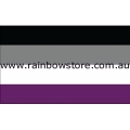 Asexual Flag Adhesive Sticker Ace Pride 7.6cm x 11.4cm 2.9 inch x 4.4 inch