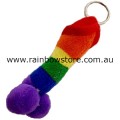 Rainbow Willy Plush Toy Key Chain Genuine Rainbow Gay Pride