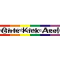 Girls Kick Ass Bumper Rainbow Sticker Adhesive Lesbian Pride