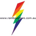 Lightning Bolt Rainbow Sticker Static Cling Lesbian Gay Pride