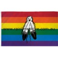 Rainbow Two Spirit Flag Polyester 3 feet by 5 feet Gay Lesbian Pride