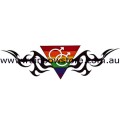 Double Male Tribal Rainbow Sticker Adhesive Gay Pride 20cm x 6.5cm 8 inch x 2.5 inch