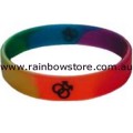 Male Symbols Rainbow Silicone Wrist Band Gay Pride