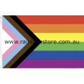 Rainbow Progress Pride Flag Deluxe Polyester Waterproof 3 feet by 5 feet