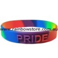 Rainbow Raised PRIDE Silicone Wrist Band