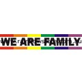 We Are Family Bumper Rainbow Sticker Adhesive Gay Lesbian Pride