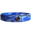 Double Male Symbol Blue And White Silicone Wrist Band Gay Pride