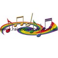 Rainbow Music Notes Sticker Adhesive Gay Lesbian Pride 15.5cm x 7.0cm 6.2 inch x 2.7 inch