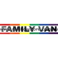 Family Van Bumper Rainbow Sticker Adhesive Gay Lesbian Pride