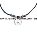 Transgender Ceramic Beads Peace Necklace Transgender Pride
