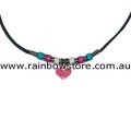 Transgender Ceramic Beads Heart Necklace Transgender Pride
