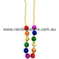 Rainbow Metallic Style Large Balls Necklace Lesbian Gay Pride