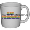 Rainbow Gay Friendly Ceramic Mug Gay Lesbian Pride