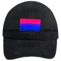Bisexual Flag Black Baseball Cap Hat Bi Pride