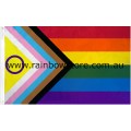 Inclusive Progress Pride Flag Deluxe Polyester 3 feet by 5 feet
