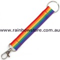 Rainbow Keychain With Claw Clasp Key Ring Gay Lesbian Pride