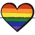 Rainbow Rubber Heart Lapel Badge Pin Gay Lesbian Pride