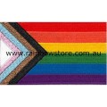 Progress Pride Flag Embroidered Iron On Patch