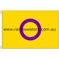 Intersex Pride Flag Yellow Purple Deluxe Polyester 3 feet by 5 feet Intersex Pride