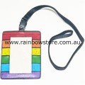 Rainbow Security Business ID Card Holder Lanyard Gay Lesbian Pride