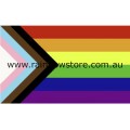 Rainbow Progress Pride Flag Adhesive Sticker 9.5cm x 12.5cm 3.7 inch x 5 inch