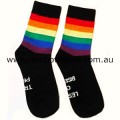 GLBT Rainbow Socks Unisex MEDIUM Lesbian Gay Bisexual Trans Pride