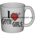 I Love Goth Girls Ceramic Mug Gay Lesbian Pride
