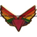 Rainbow Wings Of Freedom Pink Triangle Badge Lapel Pin Gay Lesbian Pride