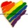 Rainbow Abstract Heart Lapel Pin