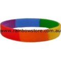 Single Rainbow Silicone Wrist Band Gay Lesbian Pride Wristband