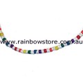 Surfer Puka Shells And Rainbow Beads Bracelet 8 inch Gay Lesbian Pride