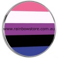 Genderfluid Pride Round Lapel Badge Pin Gender Fluid Pride