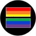 Rainbow Equal Badge Button 3cm 1.1 inch Diameter Gay Lesbian Pride