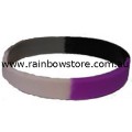 Asexual Pride Wrist Band Silicone Wristband