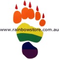 Rainbow Sticker Bear Paw Print Adhesive Gay Bear Pride