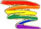 Rainbow Squiggle Badge Lapel Pin Lesbian Gay Pride
