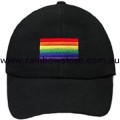 Rainbow Flag Black Baseball Cap Hat Lesbian Gay Pride