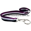Asexual Pride Lanyard With Clip And Ring