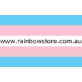 Transgender Flag Adhesive Sticker Trans Pride 9.5cm x 12.5cm 3.7 inch x 5 inch